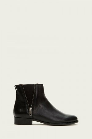 Black Frye Carly Zip Chelsea Women Mid Calf Boots | OZXP21849