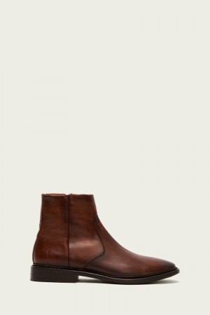 Brown Frye Paul Inside Zip Men Dress Shoes | DBTU19538