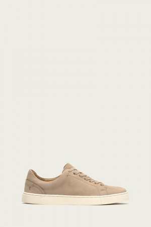 Grey Brown Frye Ivy Low Lace Women Sneakers | FXVQ83190